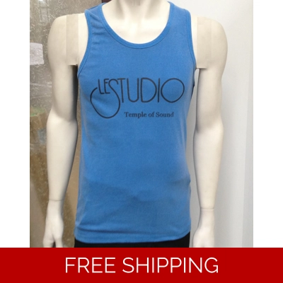 Le Studio Tank Top Blue Black Front Logo TOS